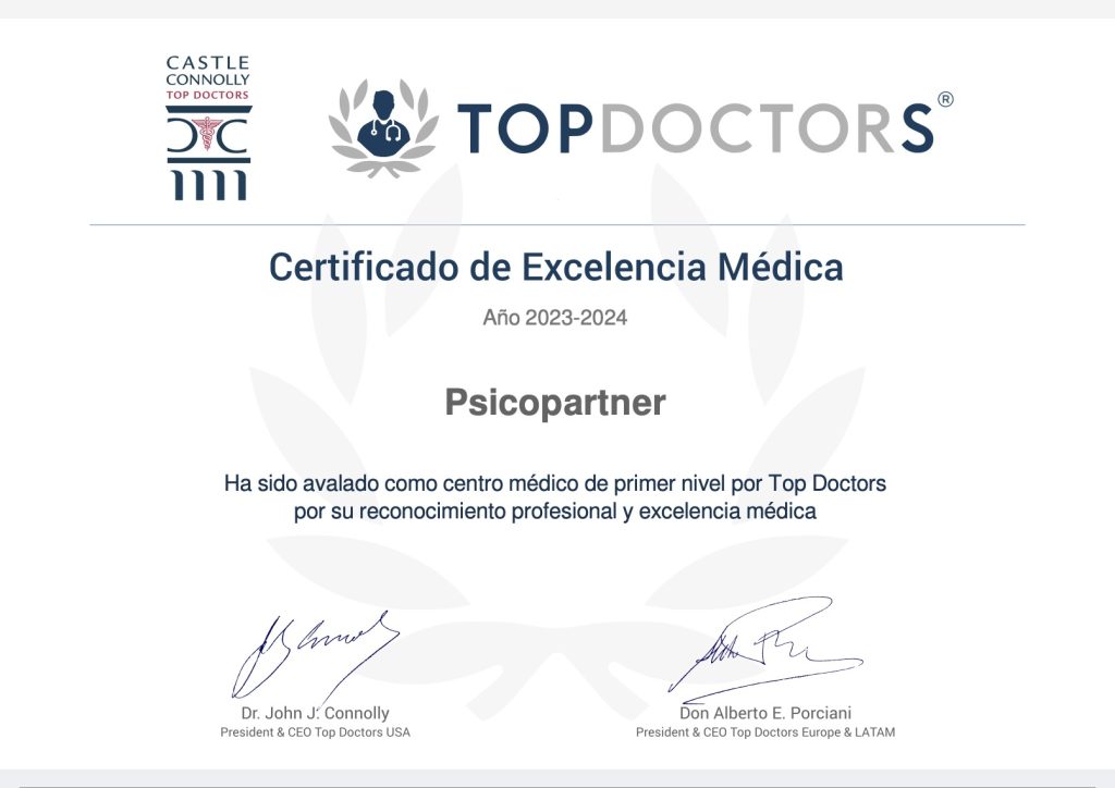 diploma wp psicopartner 2 PSICOPARTNER PSICOLOGOS MADRID: CERTIFICACIÓN DE EXCELENCIA MÉDICA